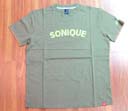 Designer wear shopping factory distributes stylish Green short sleeved shirt for boys with SONIQUE logo