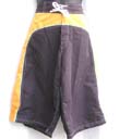 Hawaiian fashion wear factory imports trendy Drawstring ties up black and yellow surfers shorts