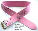 Teen fashion outlet warehouse supplies Pink fashion belt with metal studded design catalog