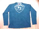 China art wear clothing collection supplied by online import dealer. Cool long sleeved BJ shirt in navy blue