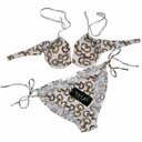 Summer beach clothing outlet boutique supplies China direct Chain link motif on trendy two piece bathing suit