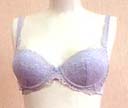 Designer lingerie wholesale shopping catalog supplies Sexy purple padded bra with lacy exterior