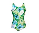 Ocean wear clothing exporter distributes wholesale China manufactured, One piece flower motif bathing suit