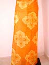 Ladies fun summer wholesale skirt apparel store supplies China made diamond shaped star burst pattern on orange bali shawl cover up