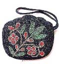 Womens hand beaded clutch purse in with beautiful flower design from China beauty accessories online exchange company