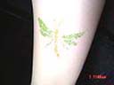Unique fantasy body art express manufacturer wholesales Green dragonfly designed body art tattoo from China boutique